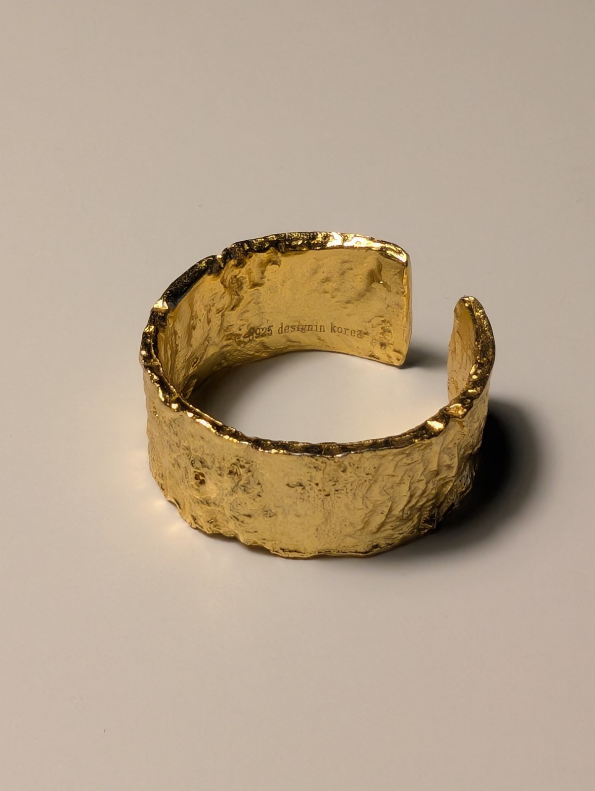 Gold Ring, Textured Adjustable Fashion Fidget Sensory Style 10mm Size 5-10+