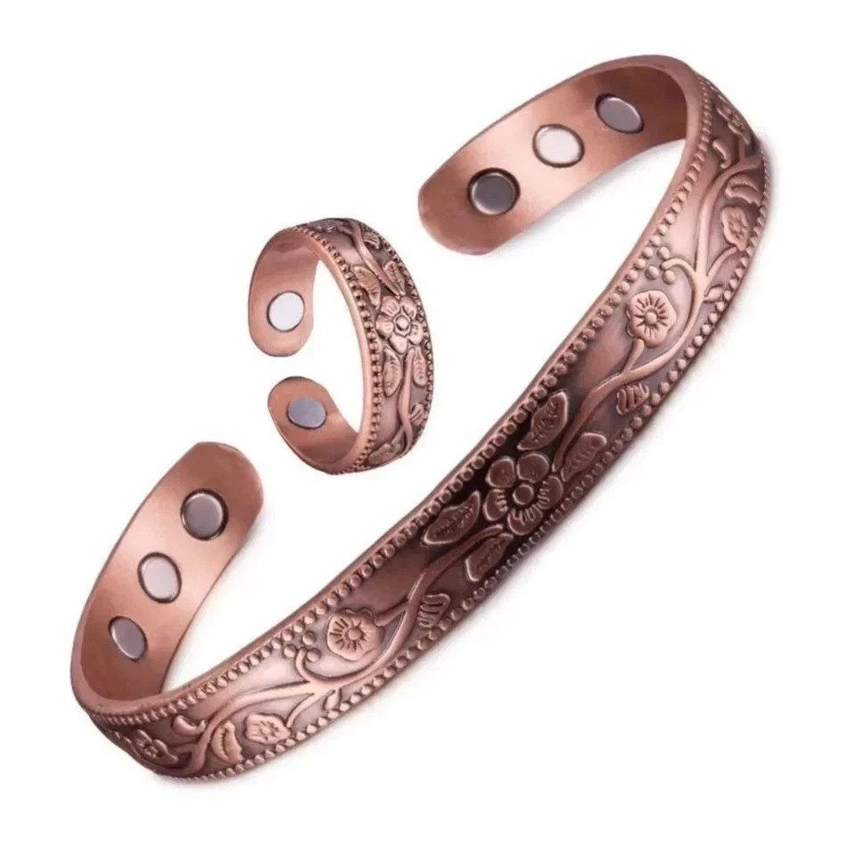 Copper Magnetic Bracelet for Arthritis Pain Relief Powerful Magnets Energy Cuff