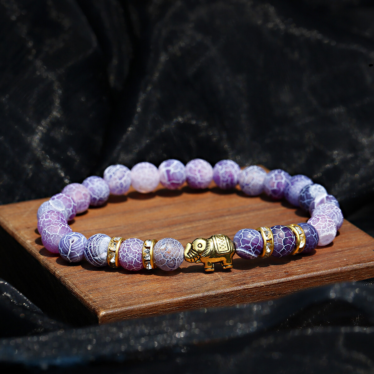 Natural Weathered Stone Bead Yoga Energy Healing Bracelet Men Women Jewelry