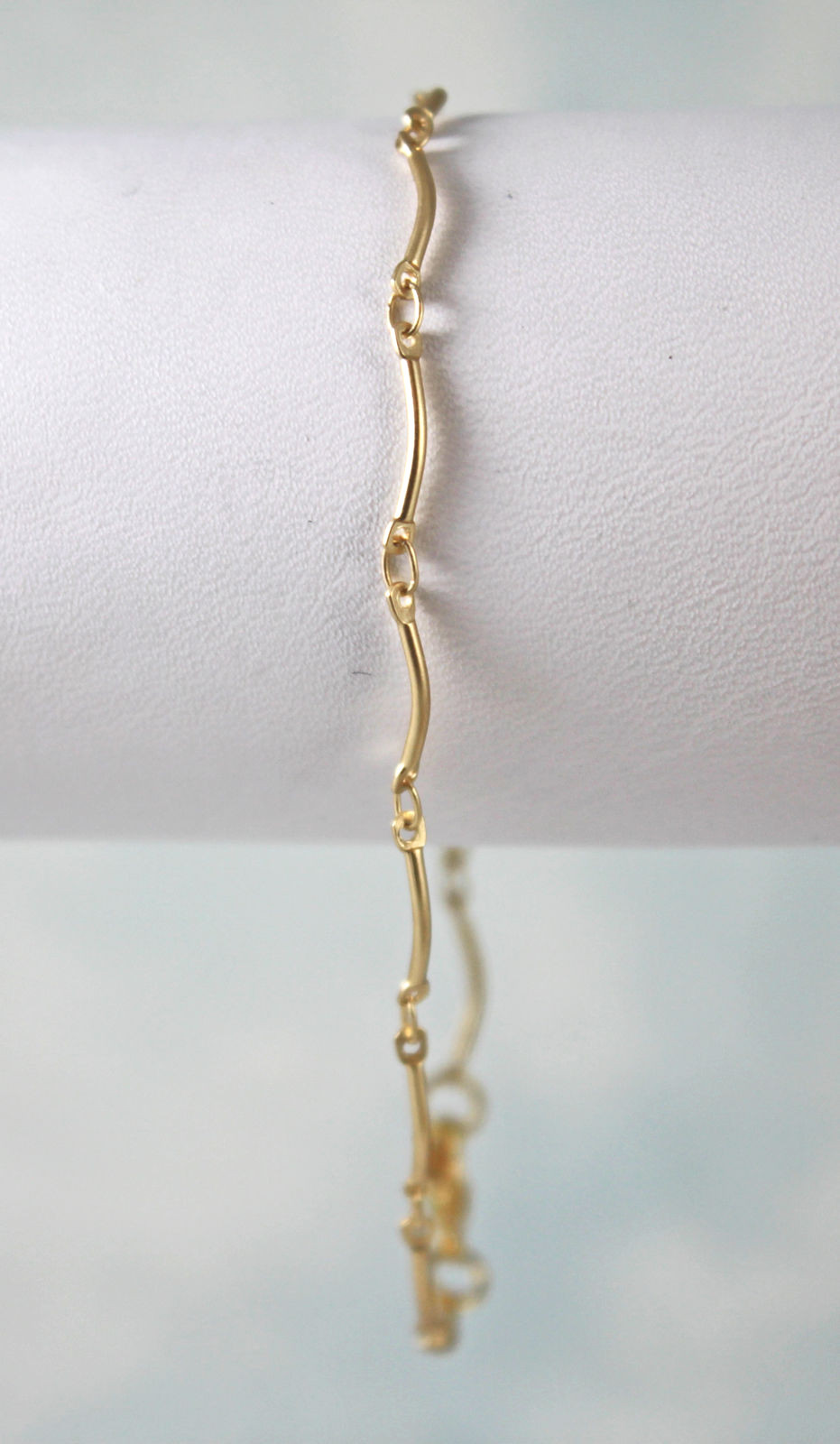 Dainty 1 mm Curved Link Chain Satin Hamilton GP Bracelet Choose from Two Lengths