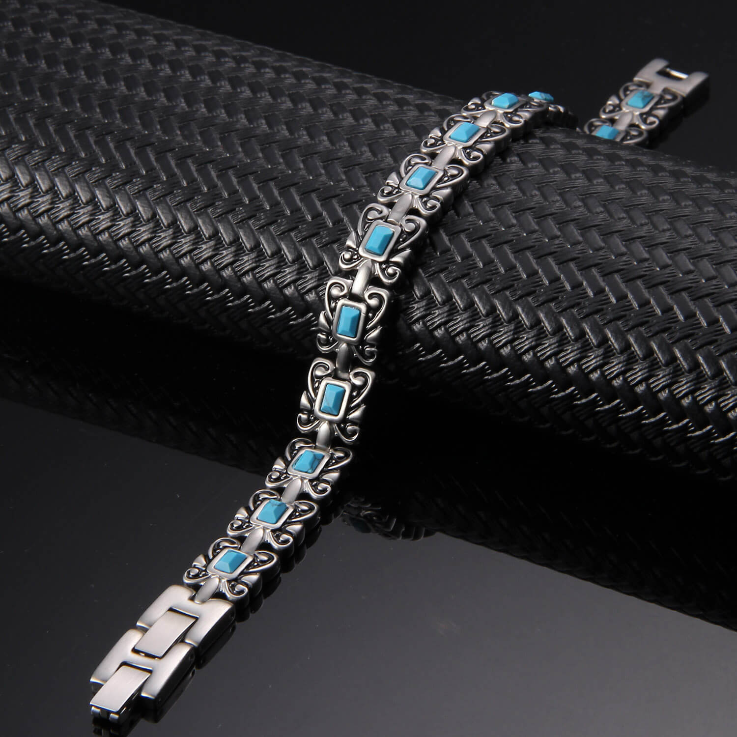 Turquoise Magnetic Bracelet Men Women Restore Balance Energy Arthritis Pain Joy