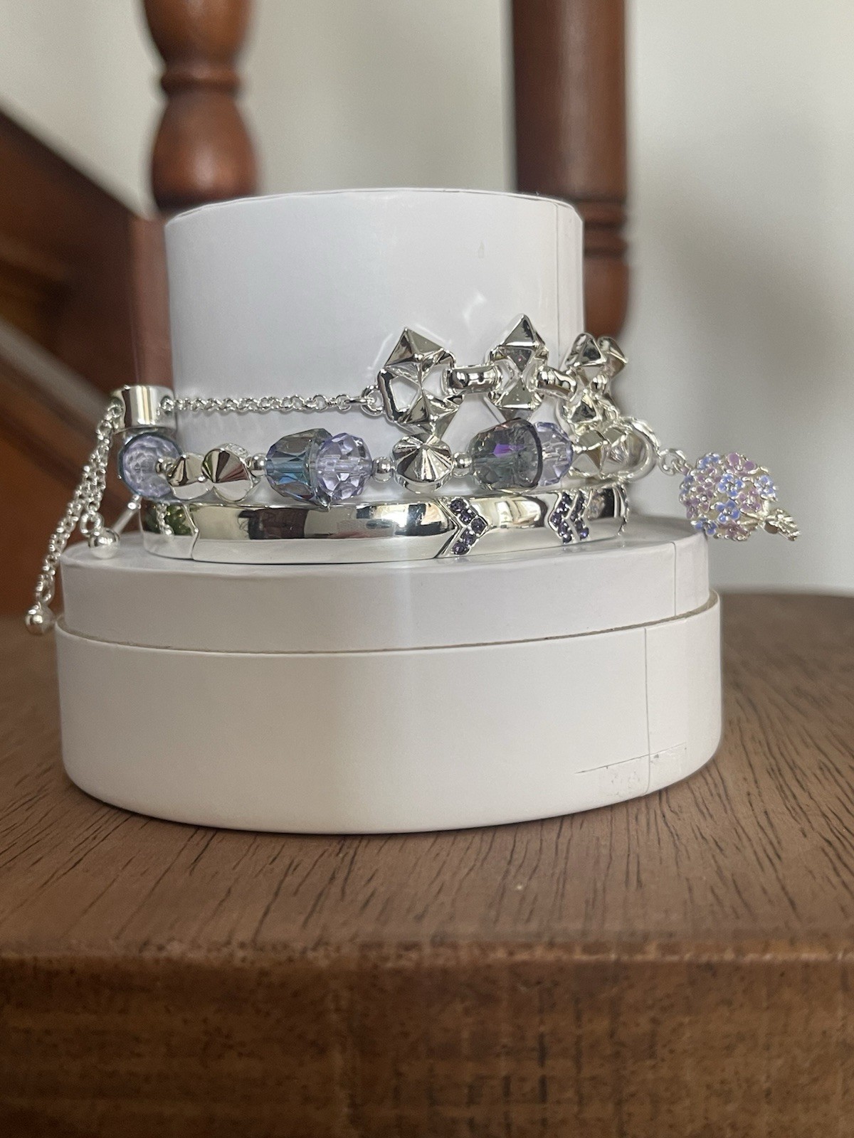Bomb Party 2026 Spring Stack – Bracelets – “Blooming Beauty” – Bouquet Rhodium