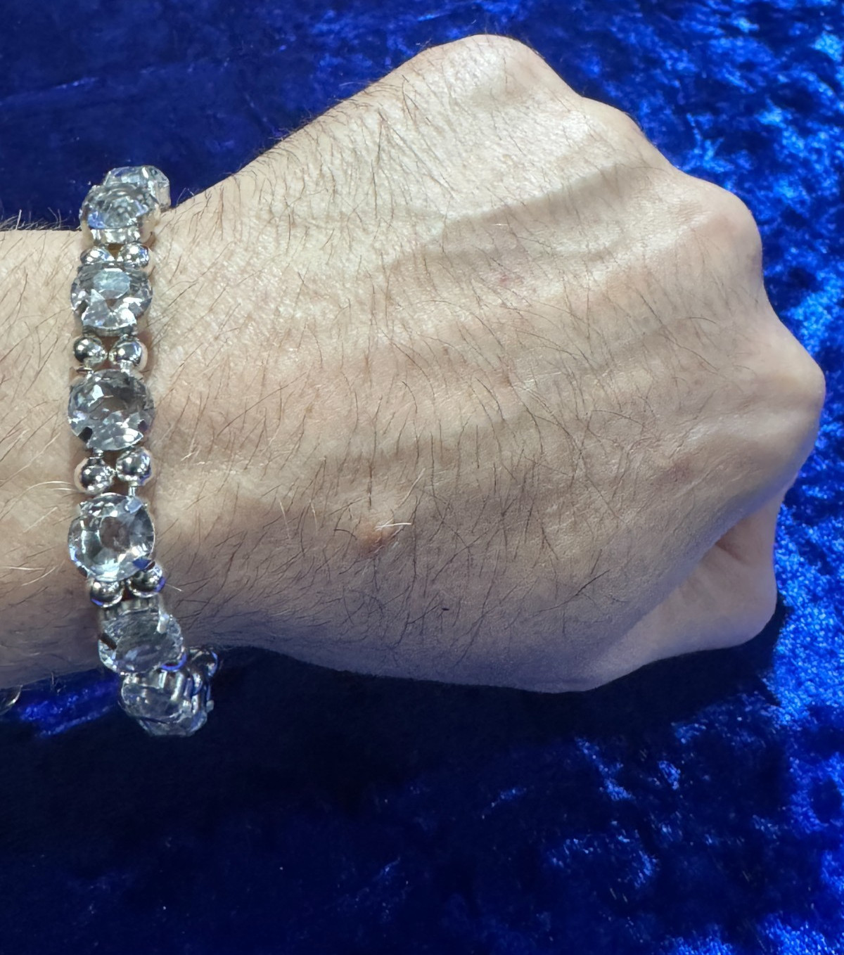 White Moissanite Bracelet 10.5 Mm Platinum/White Gold Color Plating 8″ or 6″ +