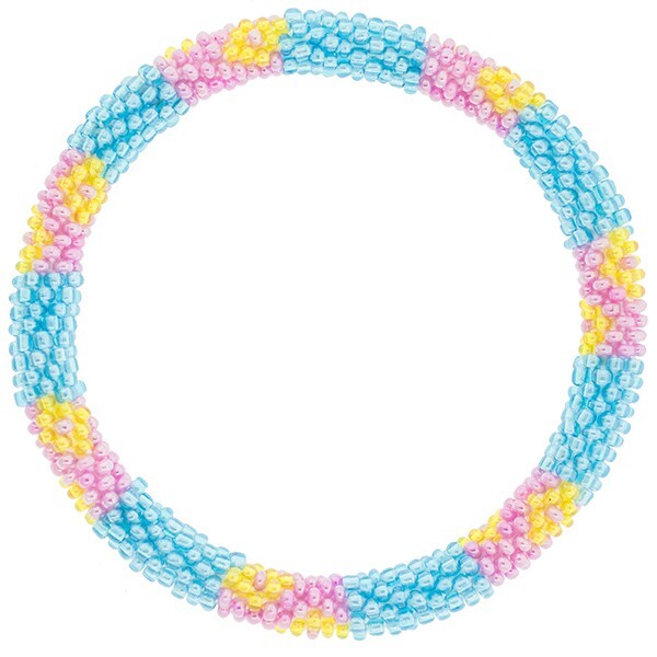 Aid Through Trade Roll-On® Bracelet “Awesome Blossom” Glass Beads ~Made in Nepal