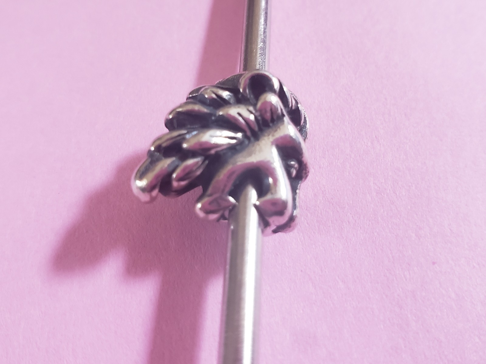 HTF! Gently Pre-owned Trollbeads World Tour South Africa Lion Head Ster Sil Bead