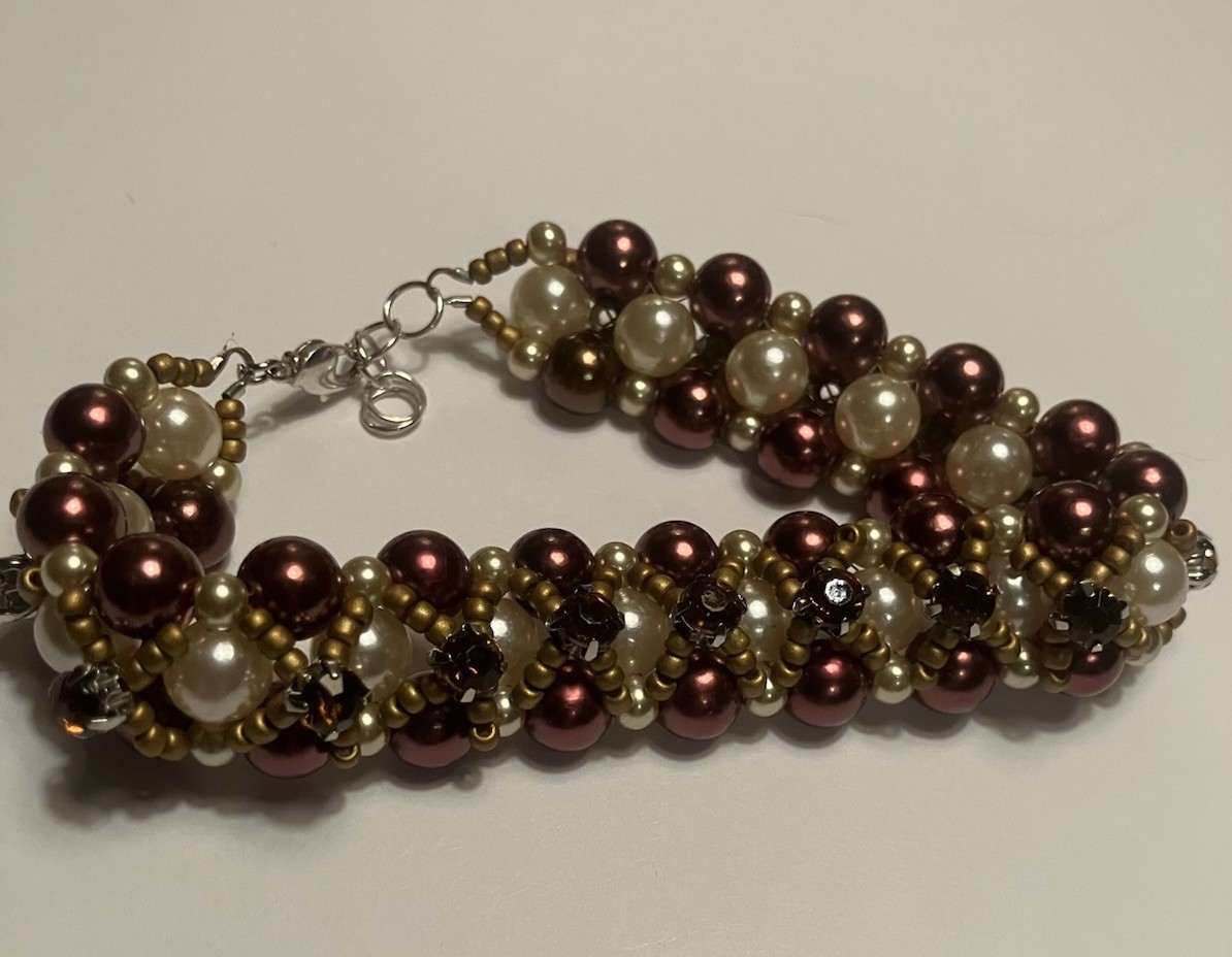 Beaded Bracelet Elegant Luxury Style Artisan Crafted Intricate Statement Piece