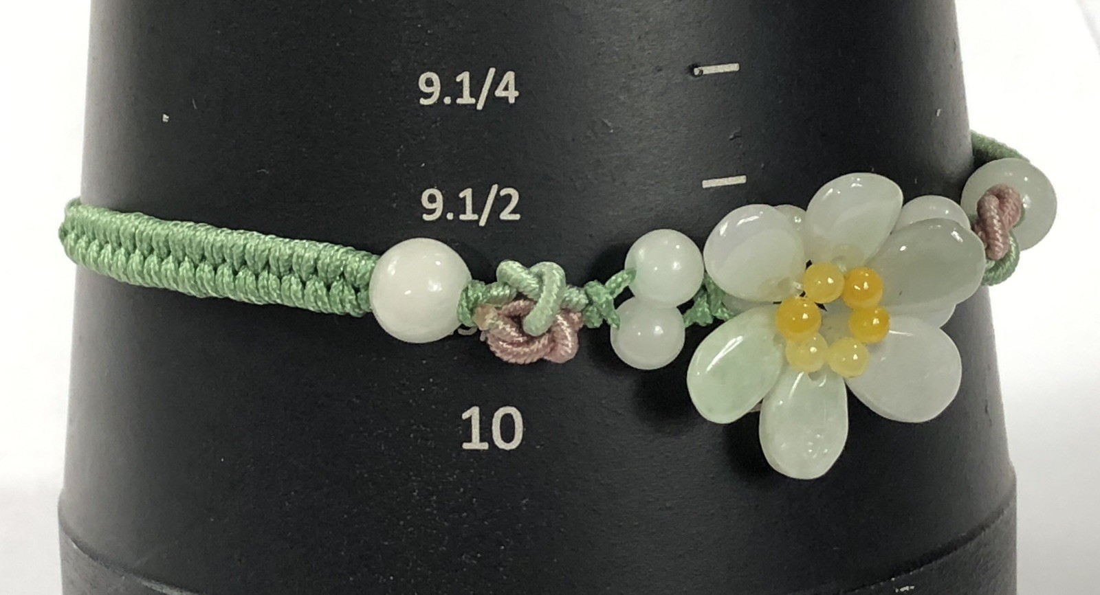 Jade Flower Bracelet Adjustable Jadeite – 6 inch to 9 inch