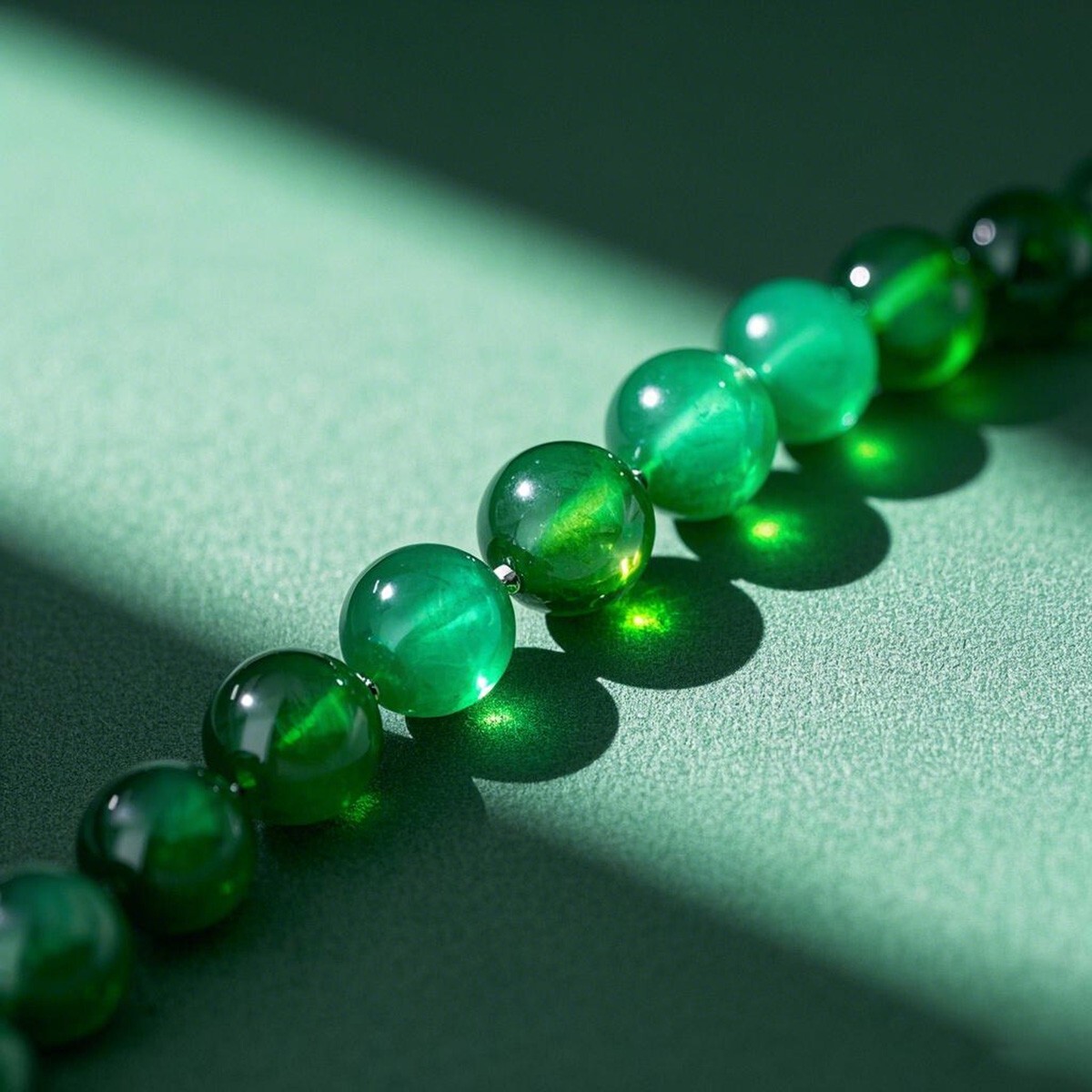 Natural Green Emerald Stretch Bracelet 8mm Beads Healing Balance Crystal Gifts
