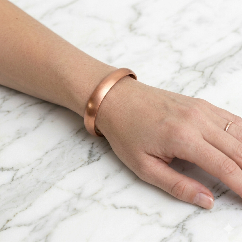 Solid Pure Copper Heavy Bracelet Arthritis Pain Therapy Energy 50gr Cuff Bangle