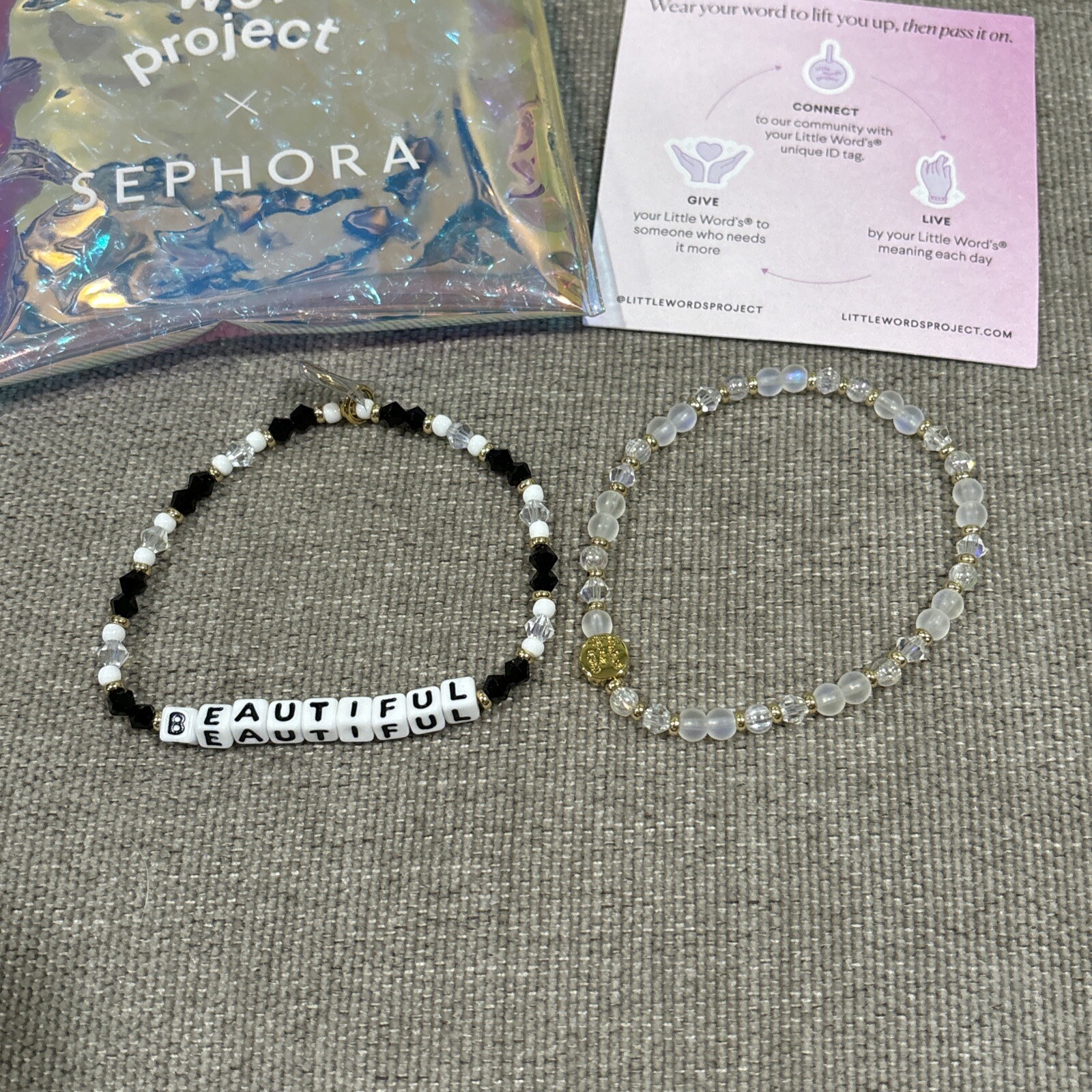 Little Words Project X Sephora Limited Edition Bracelet Set New in Pouch