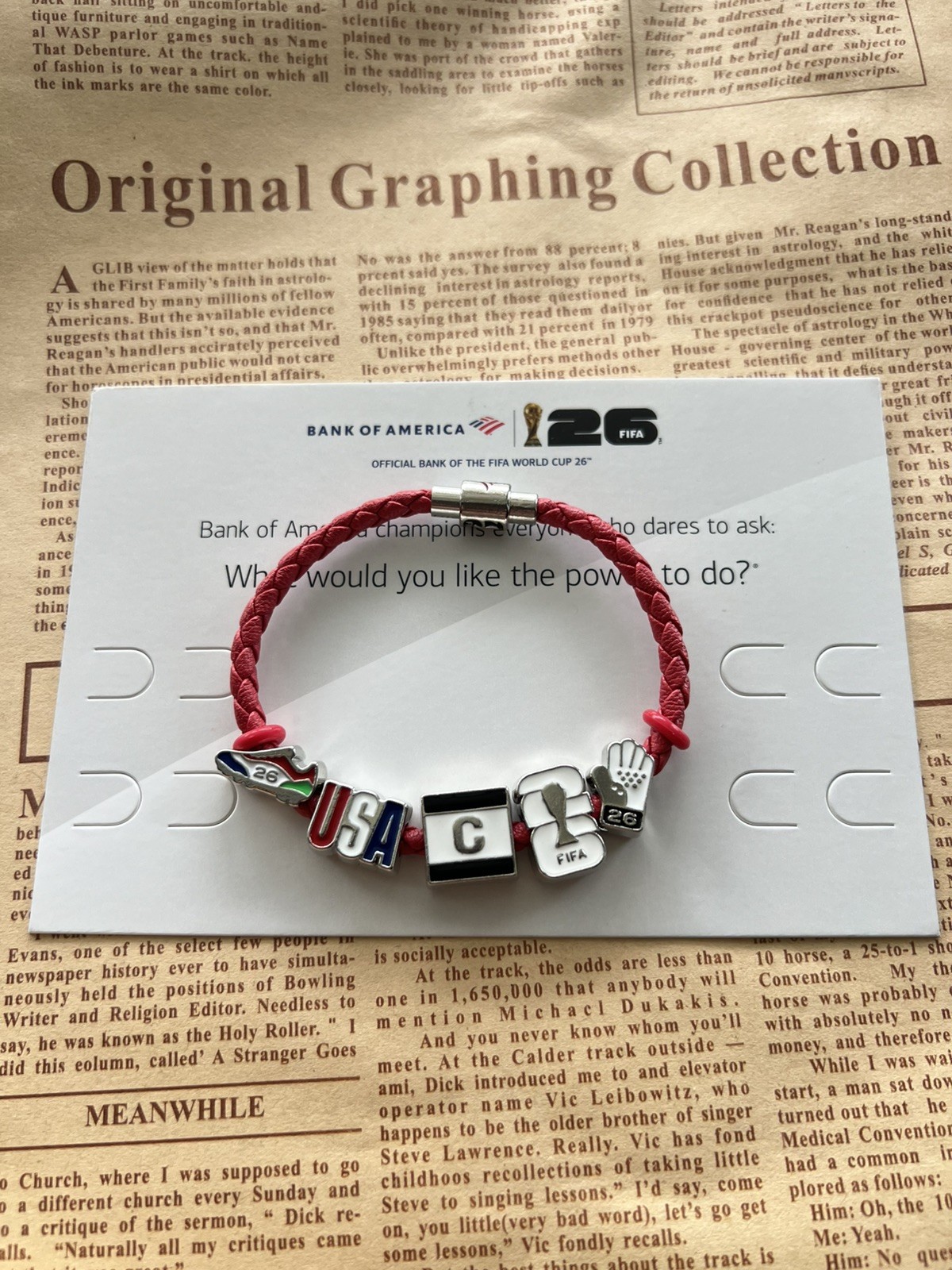 2026 FIFA World Cup Bank of America Exclusive Charm Bracelet 8in