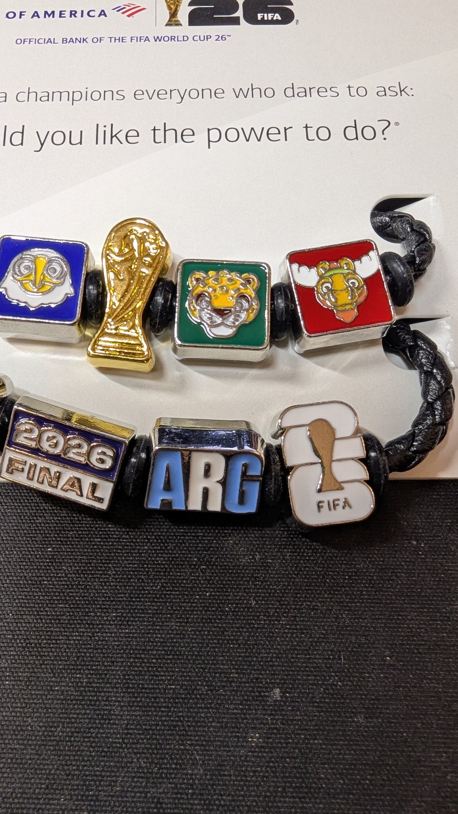FIFA World Cup 2026 Finals Bank of America BofA Bands Spain Argentina Bracelet