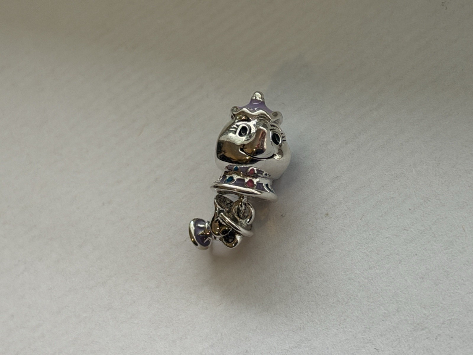 Genuine Pandora Disney Beauty And Beast Mrs Potts n Chip Dangle Charm 799015C01
