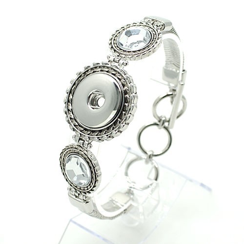 Snap Jewelry Rhinestone Faceted Bracelet Toggle fits 18-20mm Ginger Style Charm