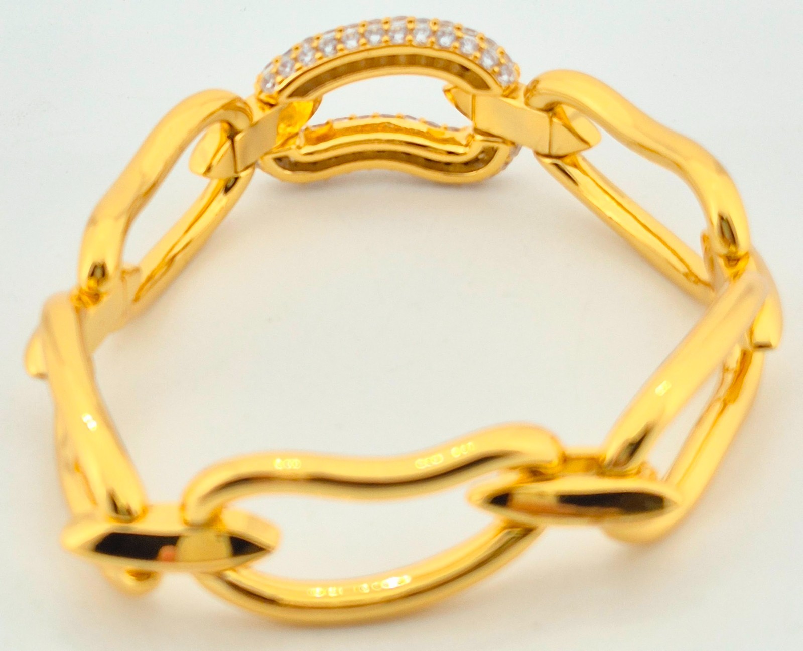 Heritage Bracelet, set with Multiple, White/Colorless CZs. Made in China