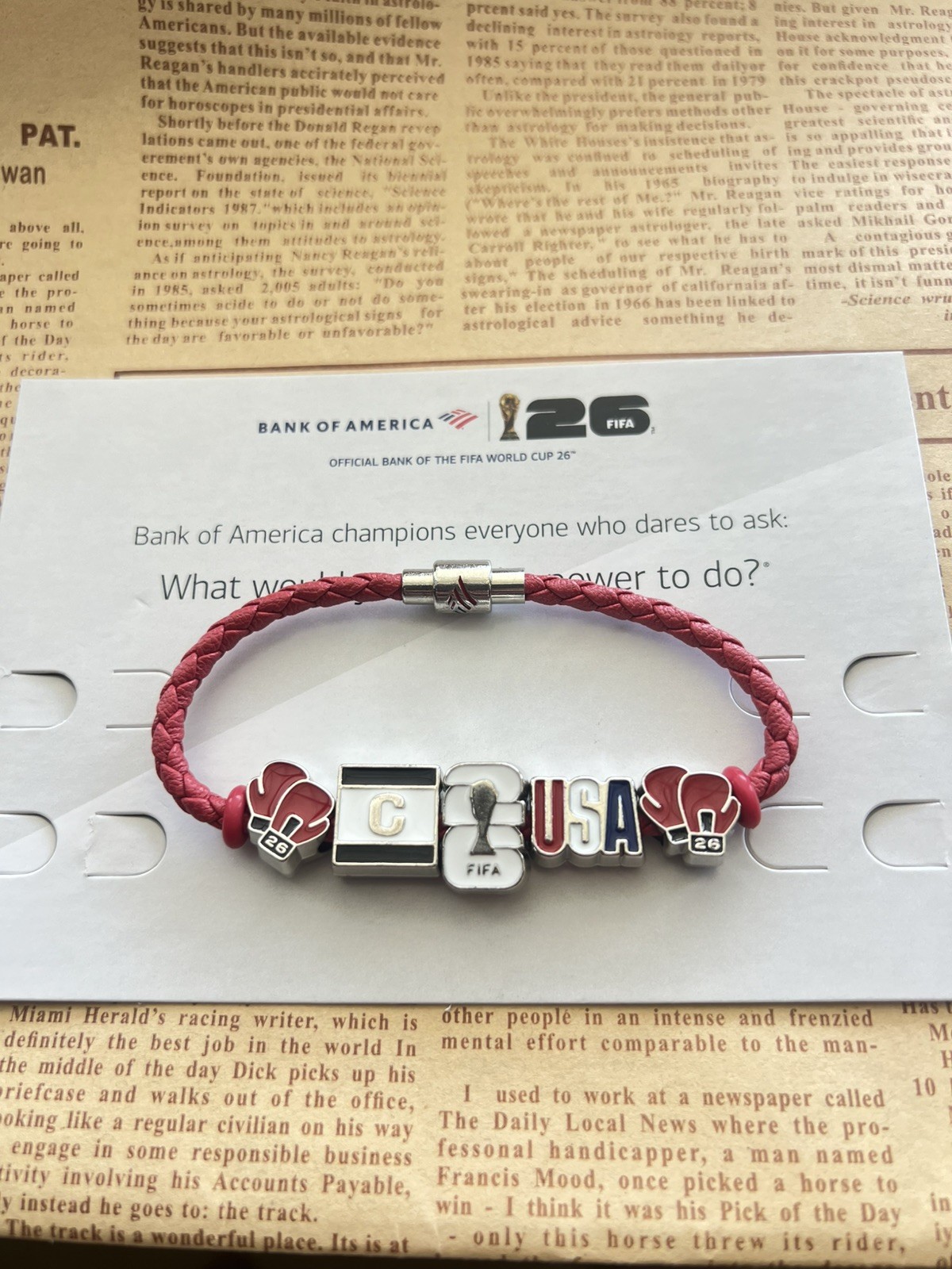 2026 FIFA World Cup Bank of America Exclusive Charm Bracelet 8in