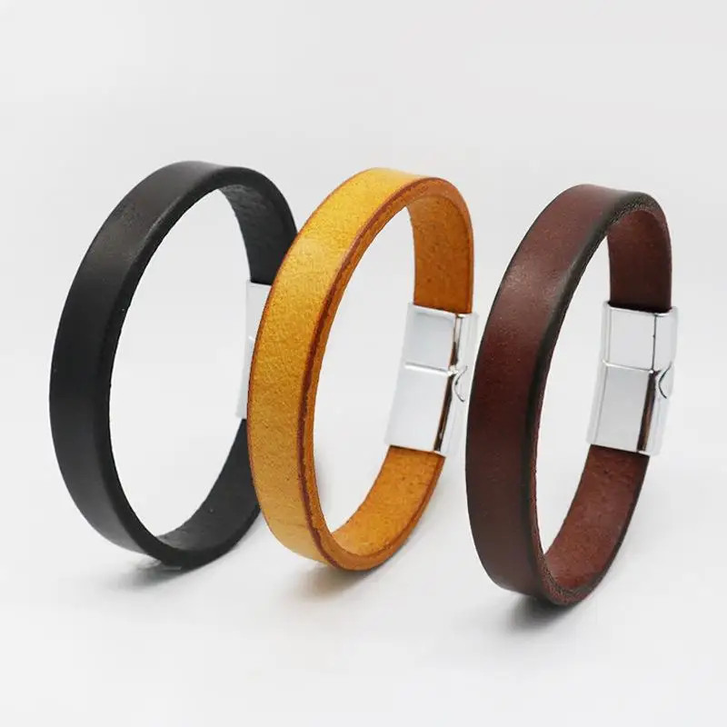Vintage Genuine Leather Wrap Cord Cuff Bracelet for Hand Wrist Wristband Men Wom