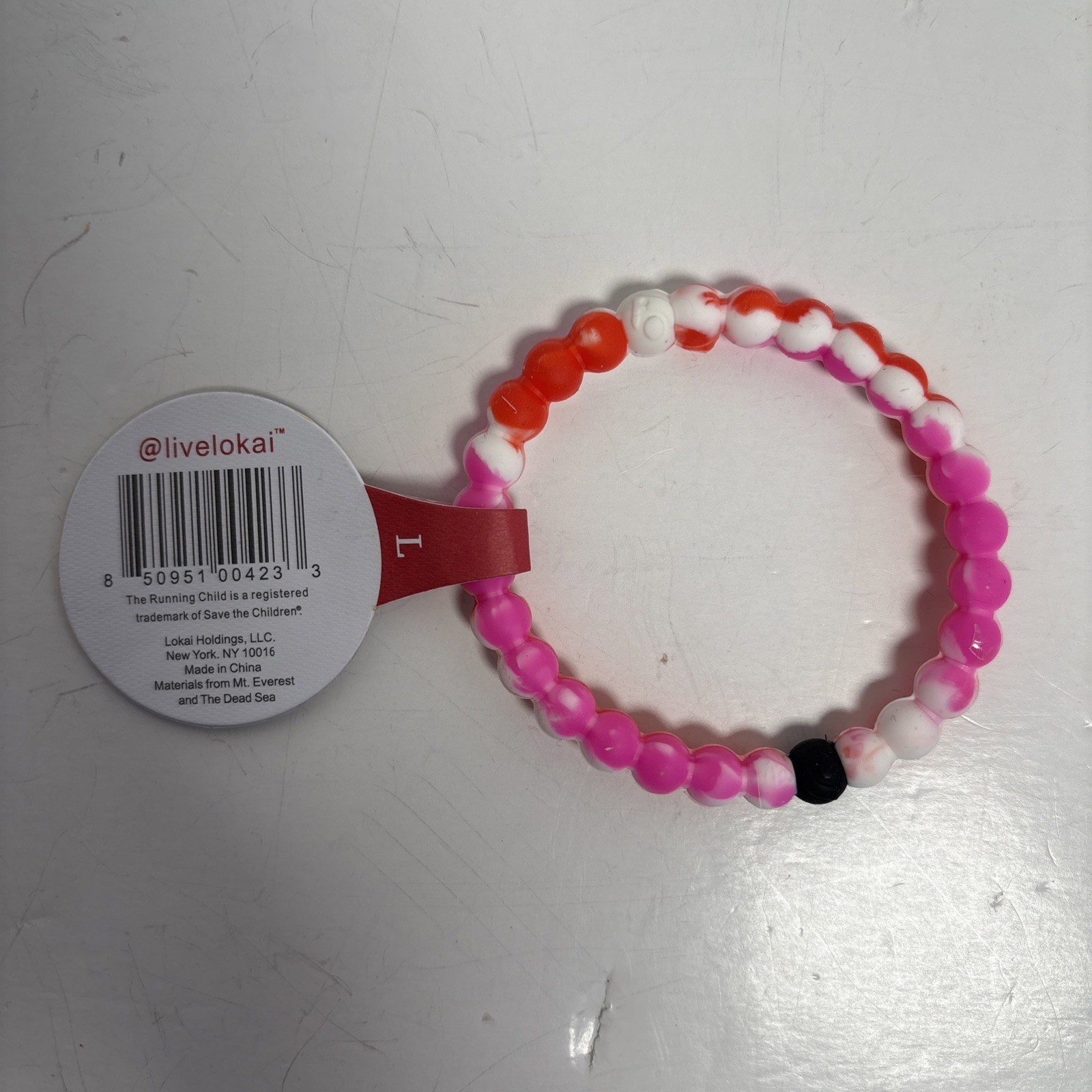 Lot of 5 Size Large Lokai Bracelets Wristbands Multicolored Bright Colorful