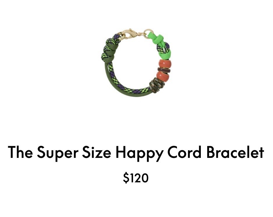 Roxanne Assoulin The Super Size Happy Cord Bracelet seagrass /Without Charm