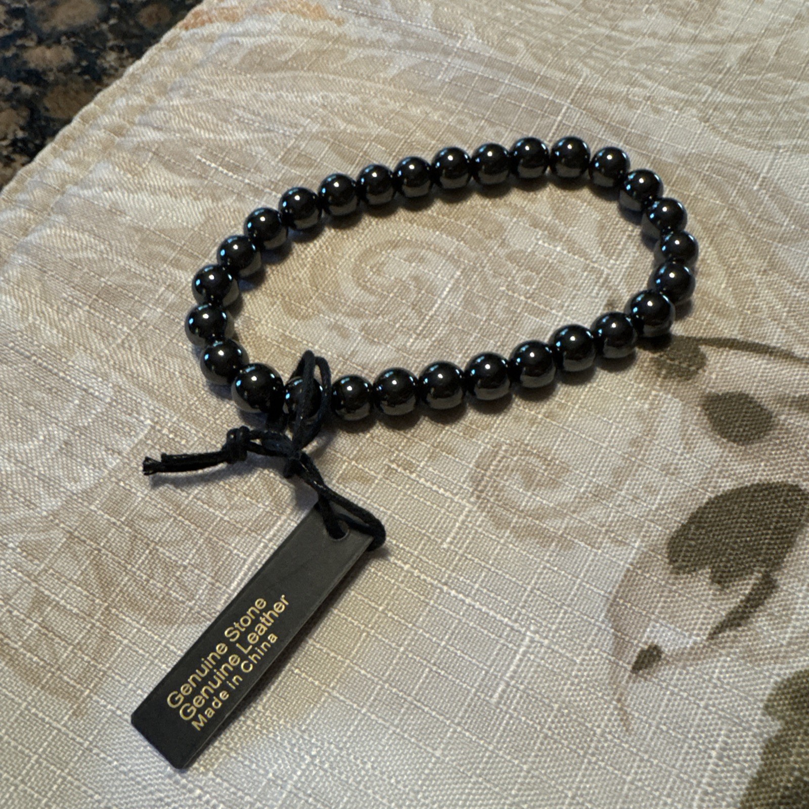 Anthony Jacob’s, Genuine Stone Black bracelets Unisex