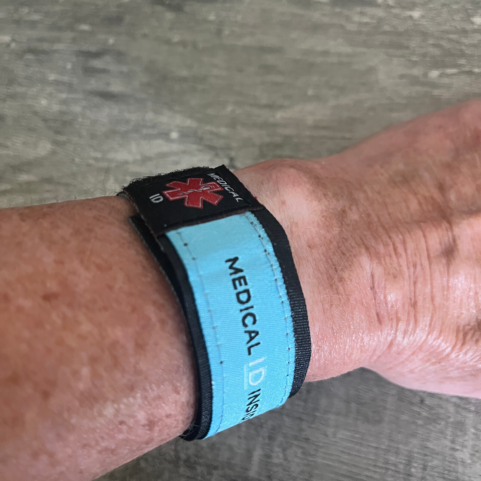Kid, Youth, Small Adult Medical Alert ID Nylon Adjustable Bracelet Red & Blue