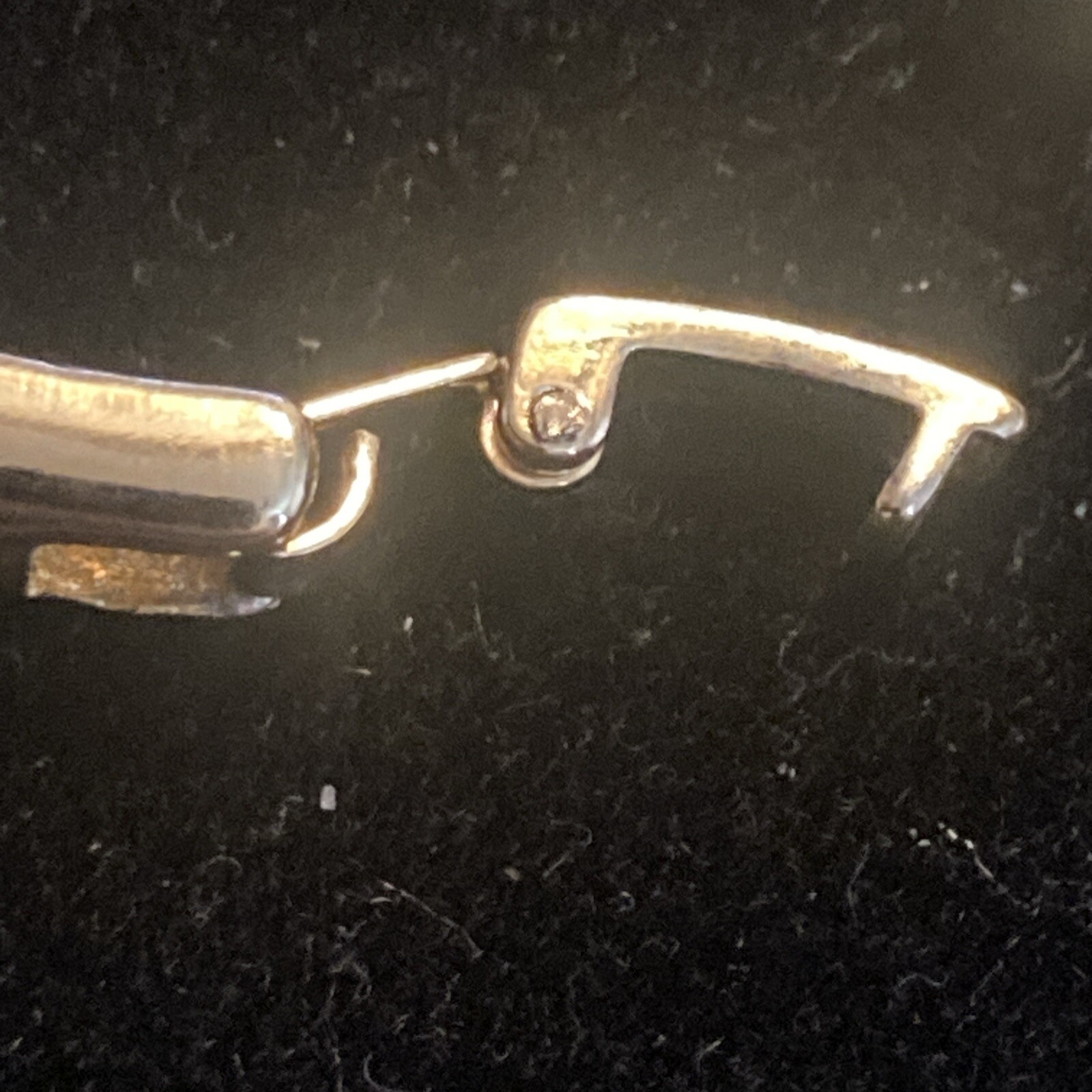 gold over silver bracelet With Alternating Red White Rhinestone Bracelet 20 gram