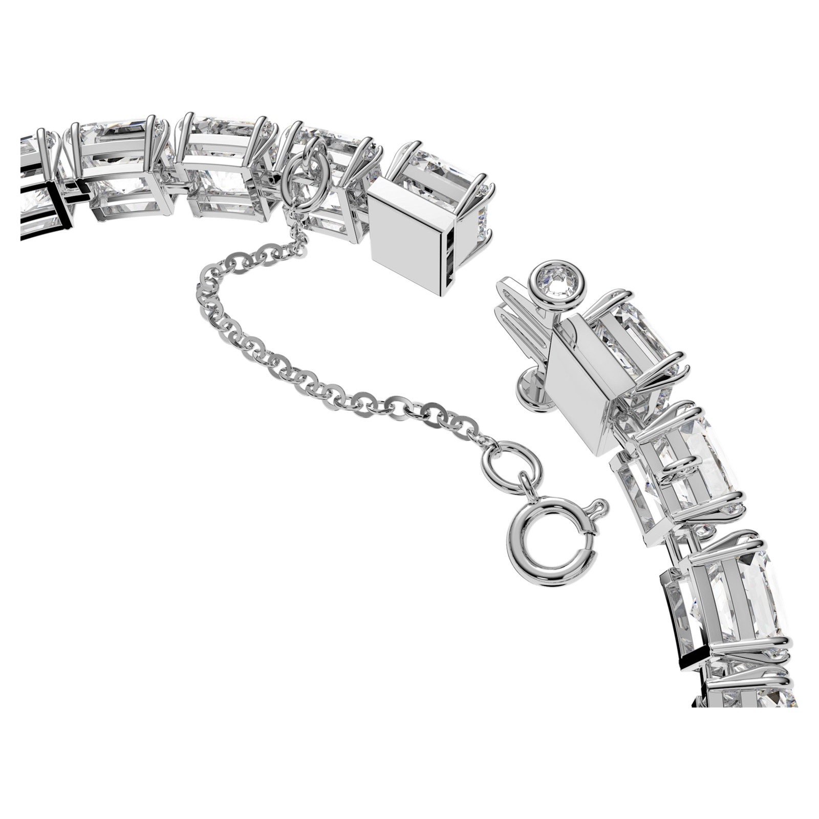Swarovski Matrix Tennis Bracelet, White, Rhodium Plated 5599202