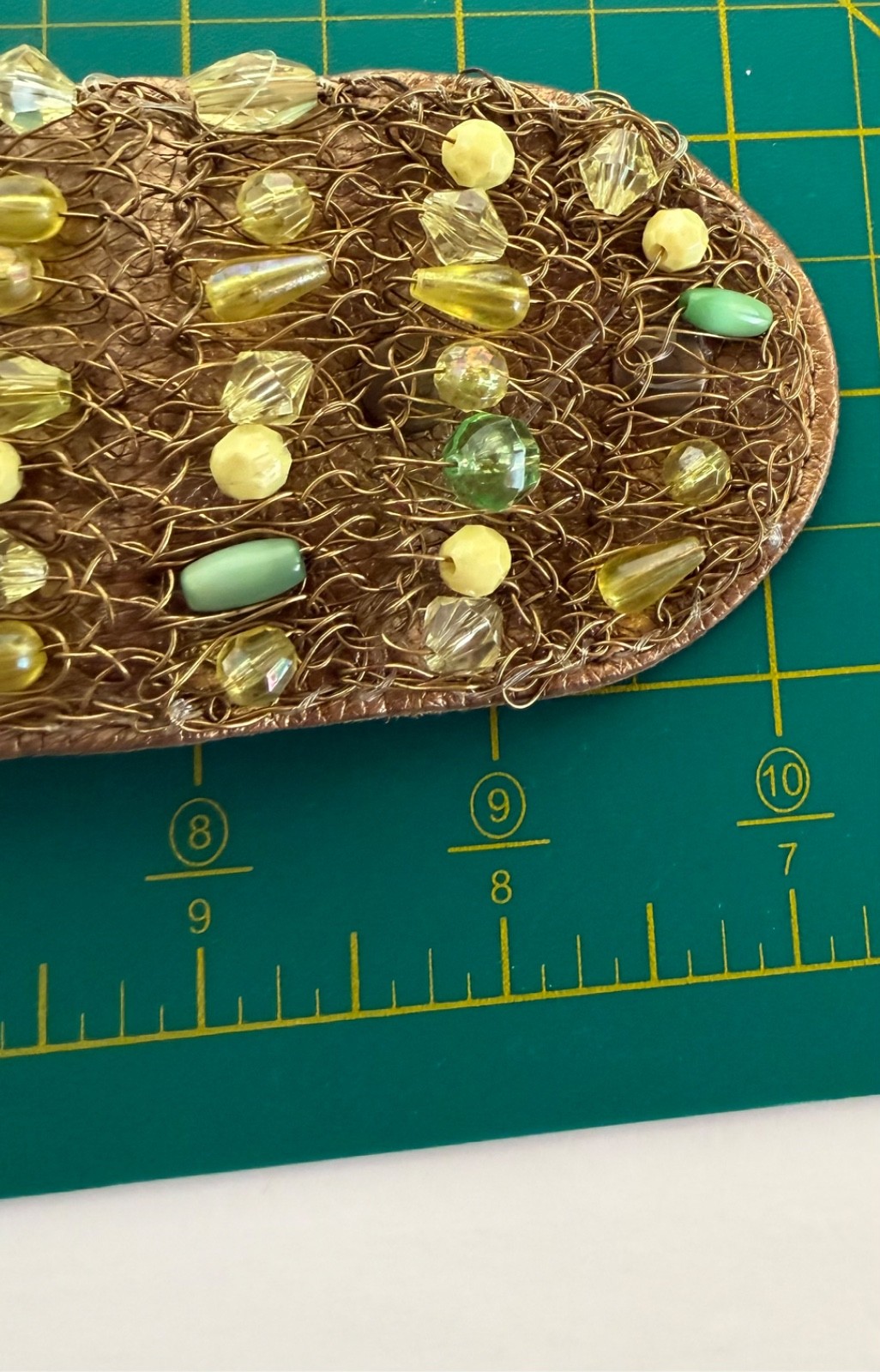 Mixed Media Beaded Cuff Bracelet