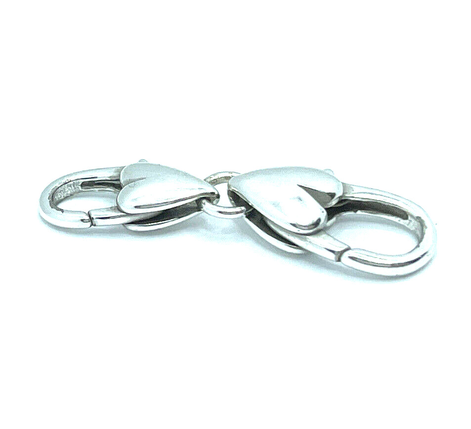 BRIGHTON Double Heart Lobster Clasp Custom EXTENDER Bracelet/Necklace Silver