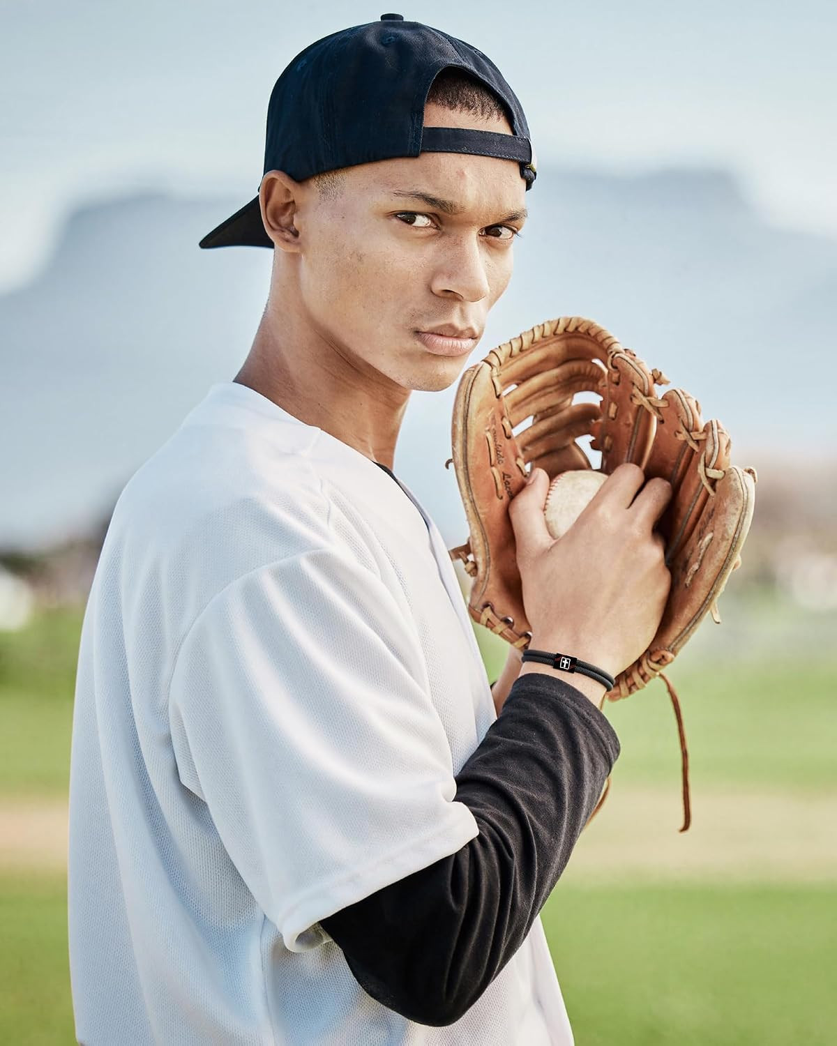 Baseball/Football/Soccer Cross Bracelet Gifts for Boys Teens | Joshua 1:9 Card A