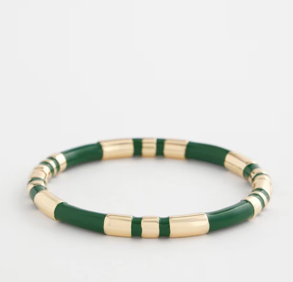 Chico’s Green Enamel Hinge Bangle