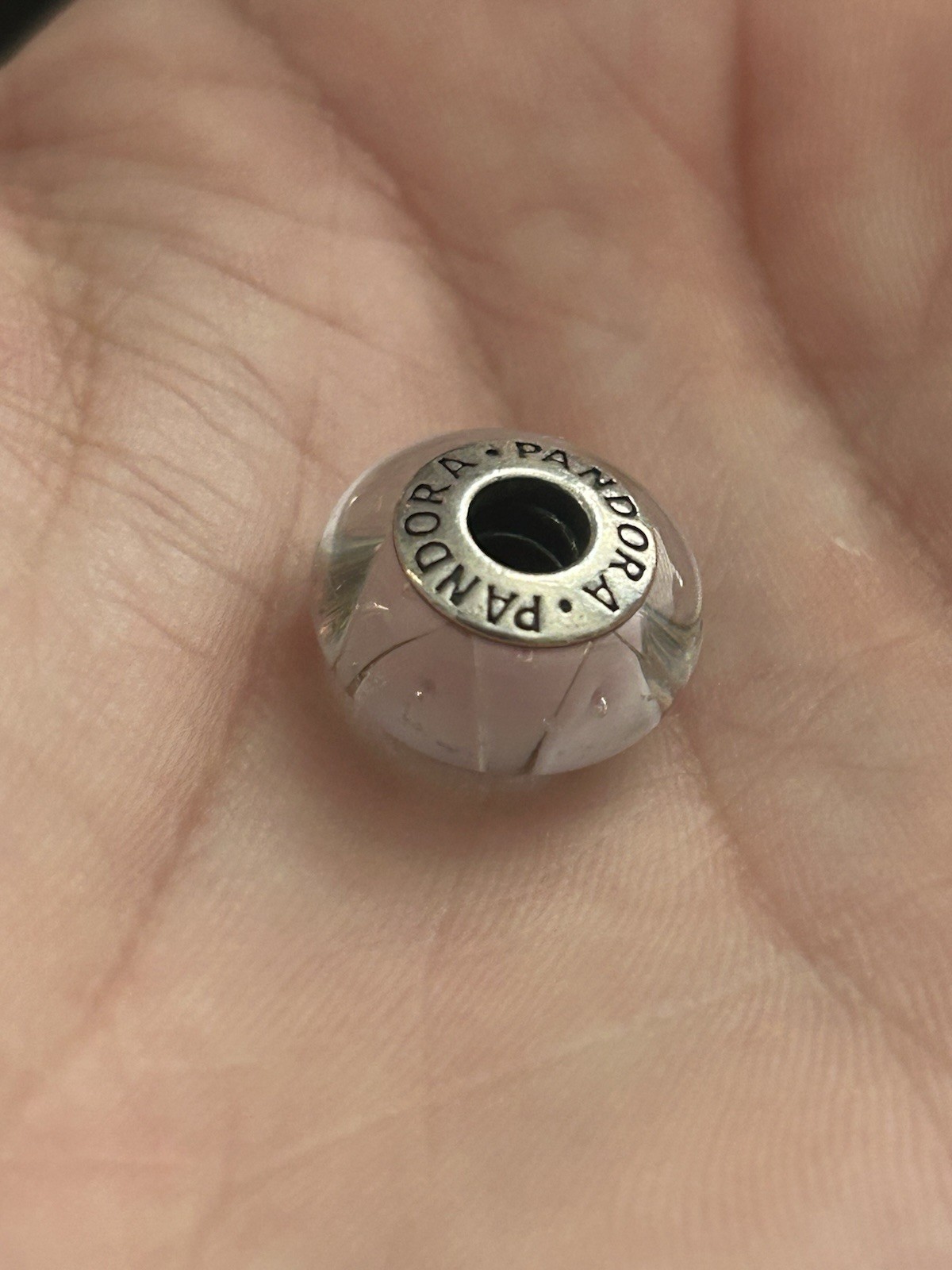Pandora Moments Rose Looking Glass Charm/Bead Silver 925 ALE Authentic