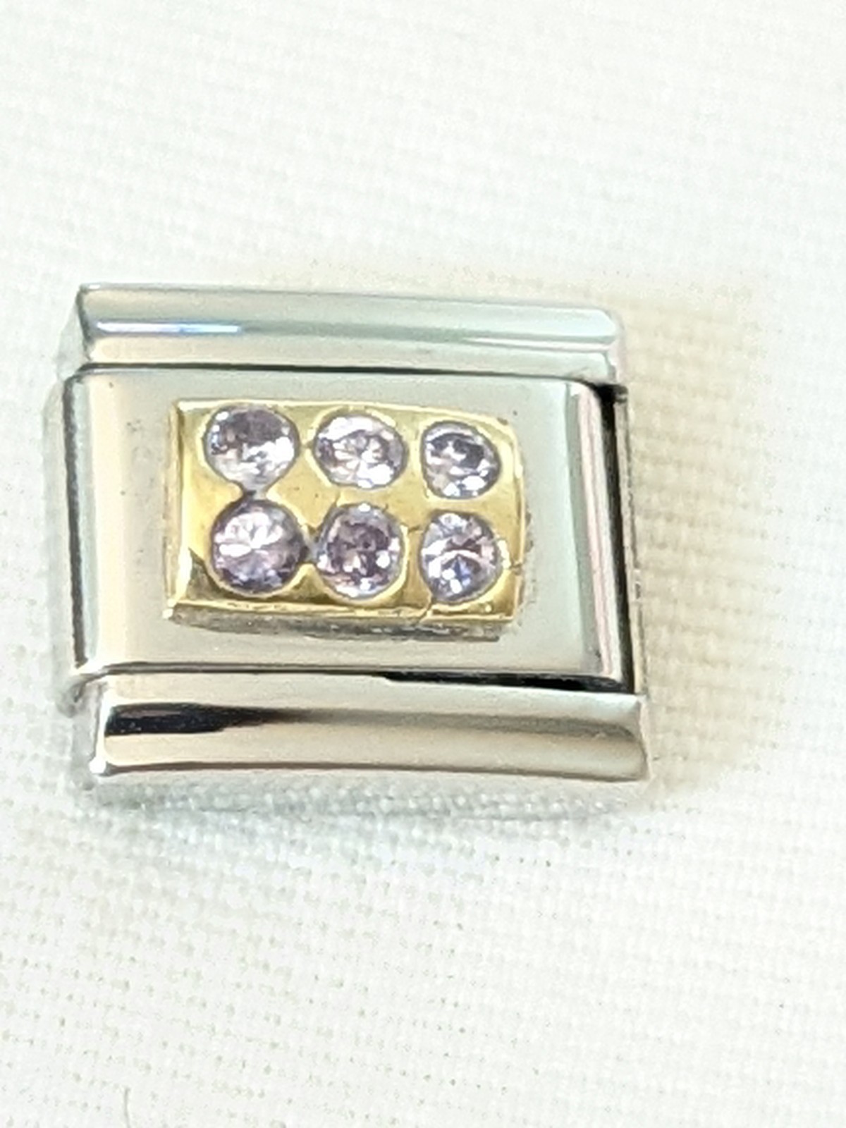 Authentic Zoppini April Birthstone Stone Bar 9mm Italian Charm K16
