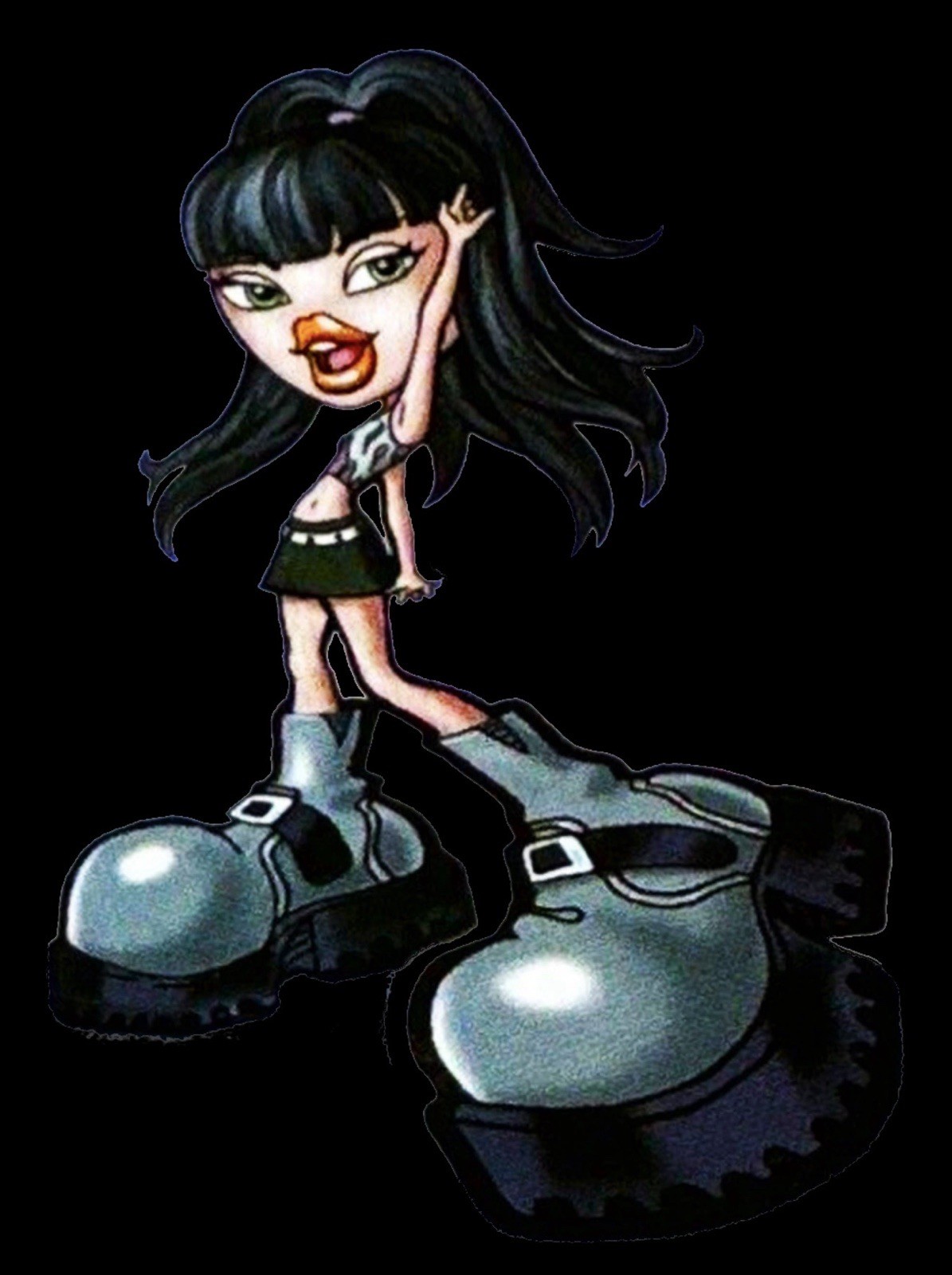 #1/3 BRATZ “JADE” “KOOL CAT” Face ORIGINAL Italia CHARM Collection Link 9mm
