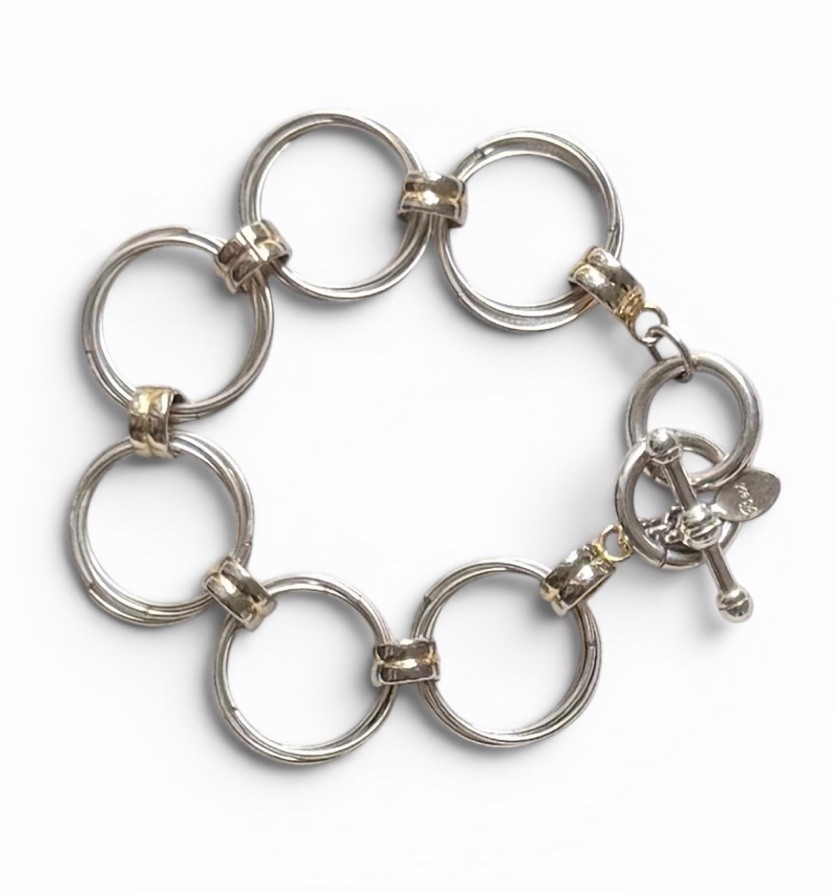 Best Silver and Gold Multi Circle Link Bracelet