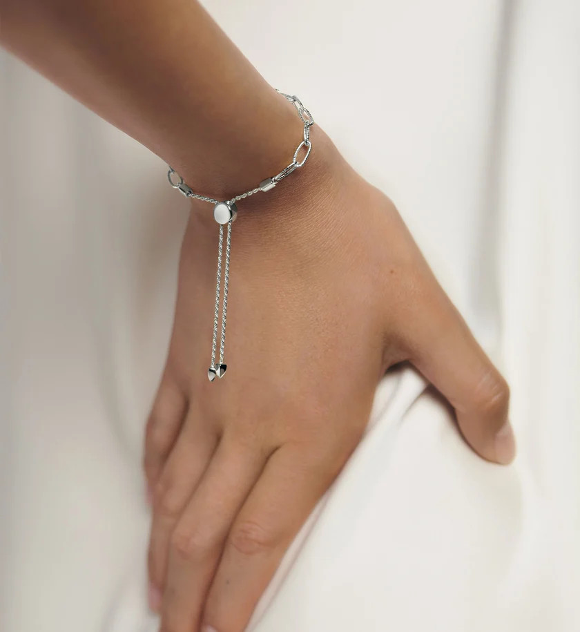 NEW Monica Vinader Corda Friendship Bracelet Silver