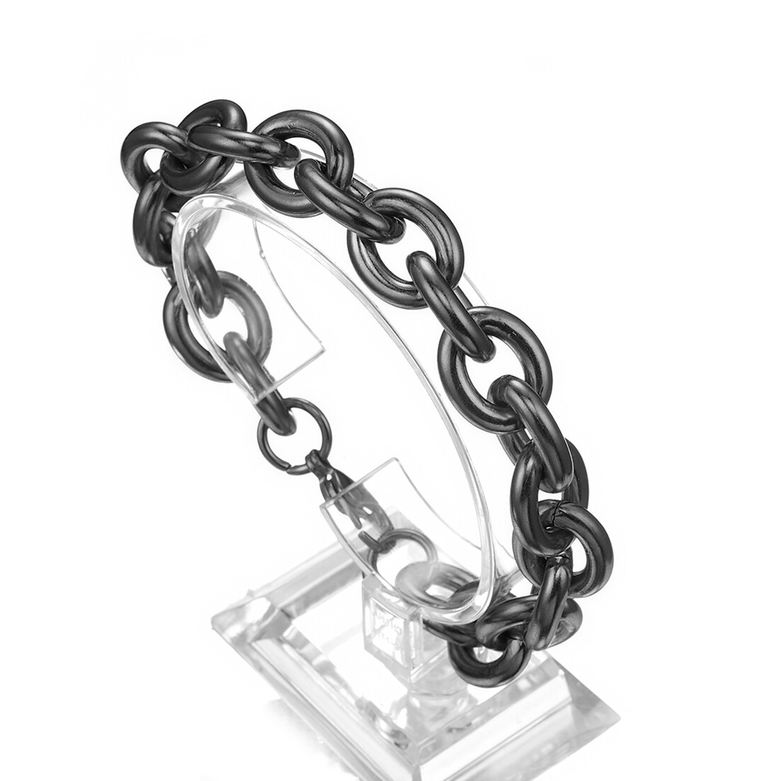11/13/15mm Mens Round Heavy Rolo Chain Link 316L Stainless Steel Bracelet Bangle