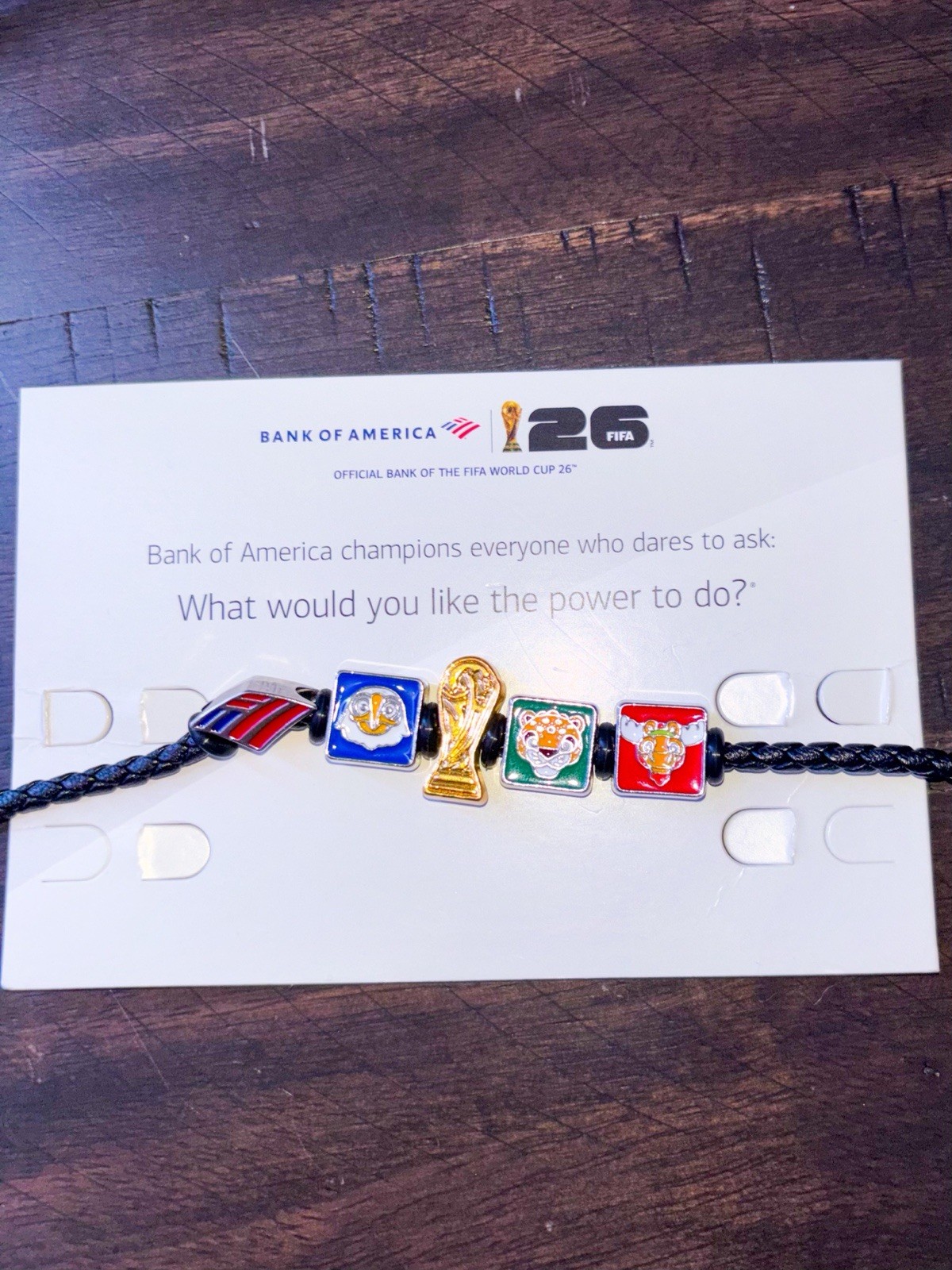 Bank of America Sports Charm Cord Bracelet $30 per band (3 in Stock)
