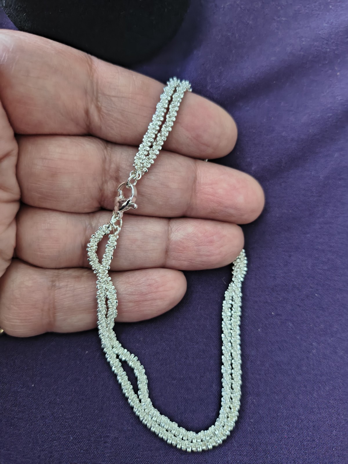 3 Silver Tone Mixed Bracelet Lot. Estate Find. All Wearable