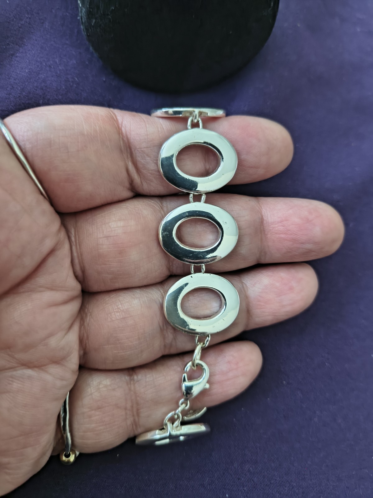 3 Silver Tone Mixed Bracelet Lot. Estate Find. All Wearable