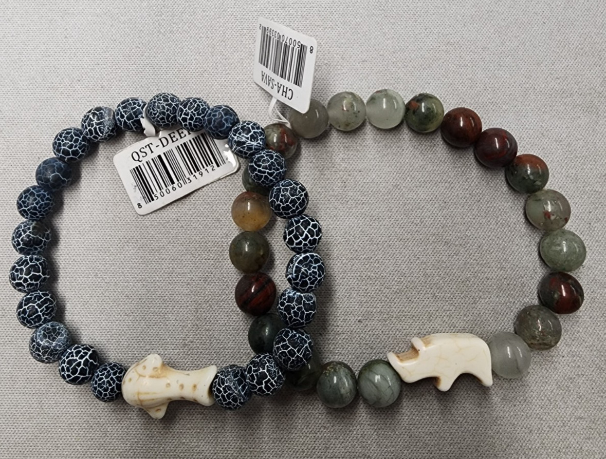 Lot Of 2 Fahlo The Quest & The Charge Beaded Bracelet 7″ No Tracking Card
