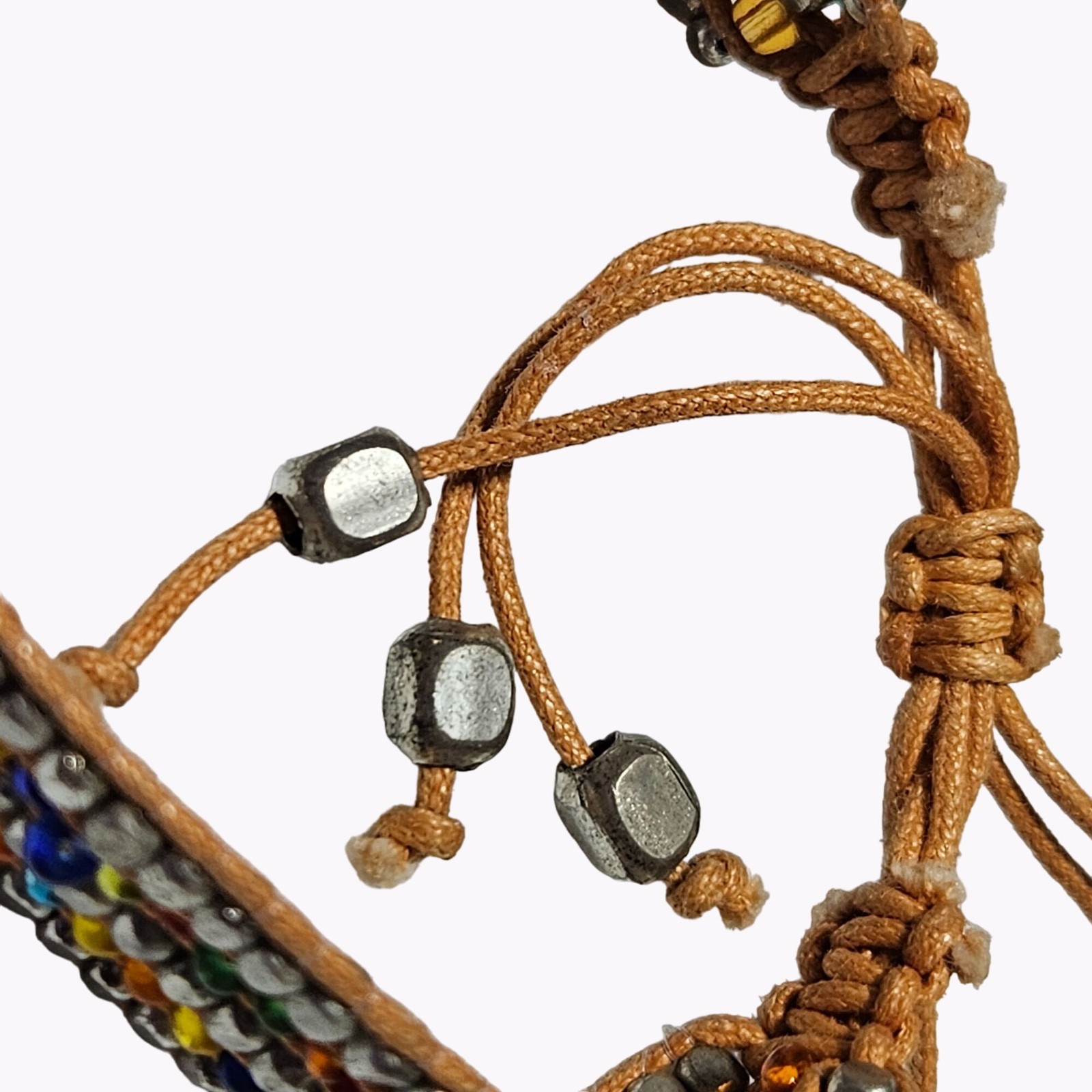 Handmade Boho Bracelet Faux Gemstone Stacked Layer Tie Fashion Jewelry Women