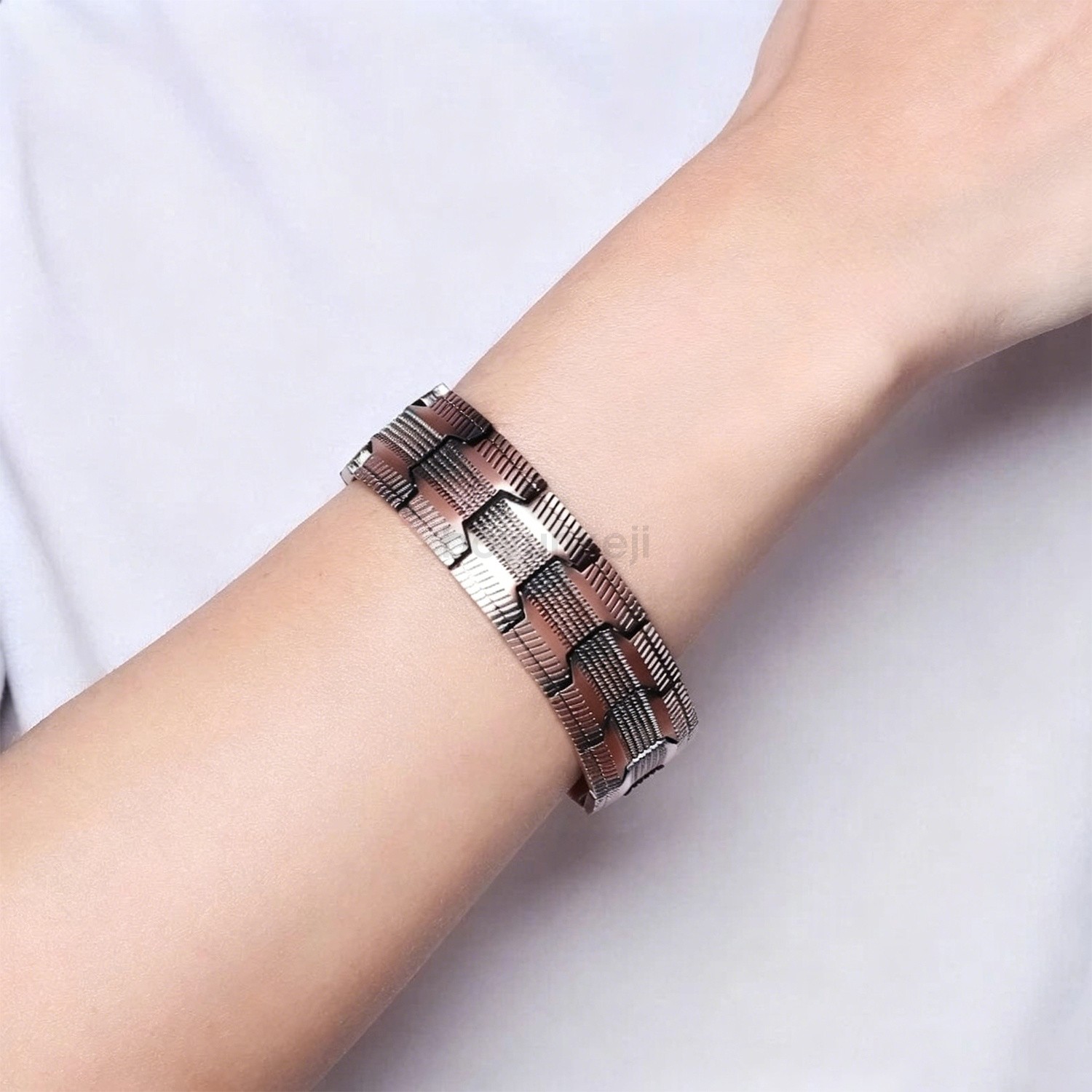 100% Pure Copper Bracelet 3500 Gauss Magnetic Therapy Strong Healing & Regulator