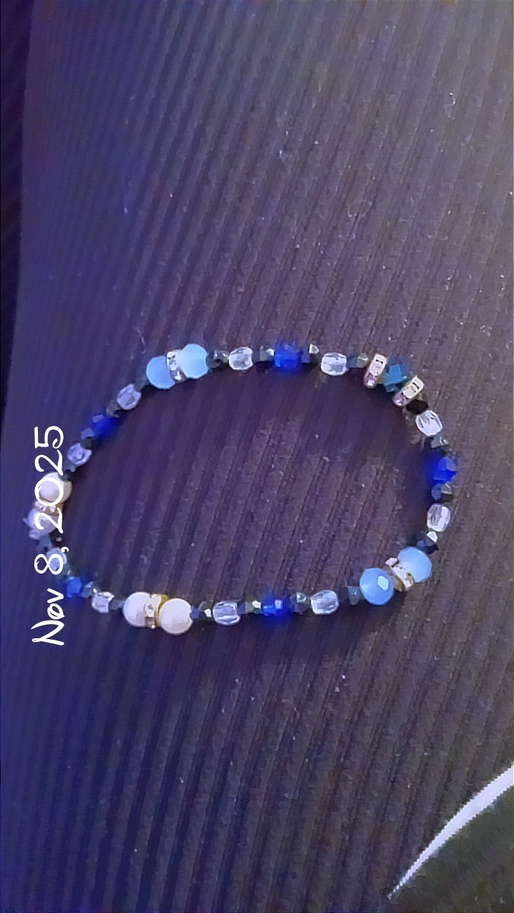 Blue Beaded Bracelet
