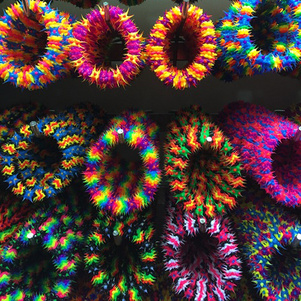 Lot Neon Jelly Silicone Rubber Bracelet Spike UV Glow In The Dark Jewelry DIY