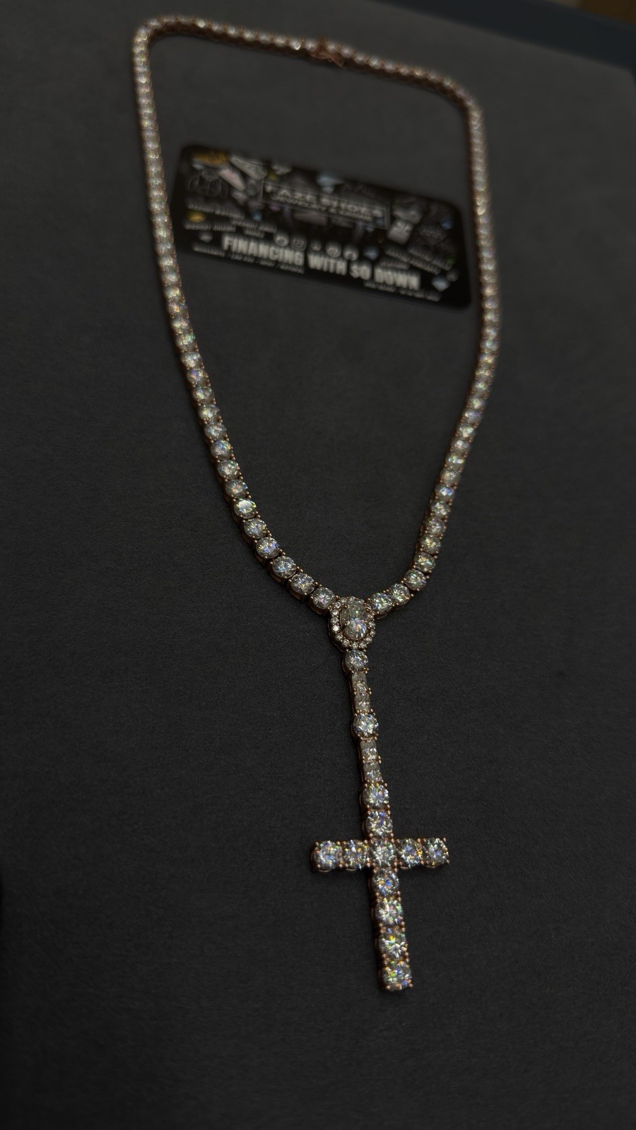 Hot Sale VVS1 5MM 22″ Moissanite Tennis Rosary S925 Silver Perfect Lock