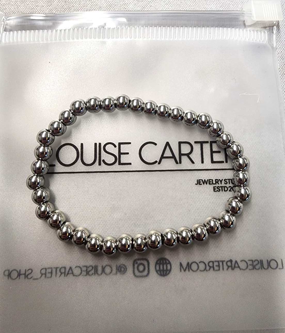 Louise Carter 5mm Caicos Beaded Bracelet 6″