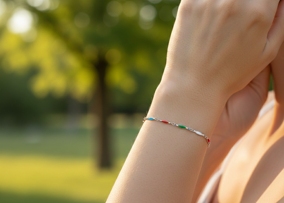 Dainty Enamel Bracelet Colorful Bar Charm Wrist Jewelry Minimalist Stackable