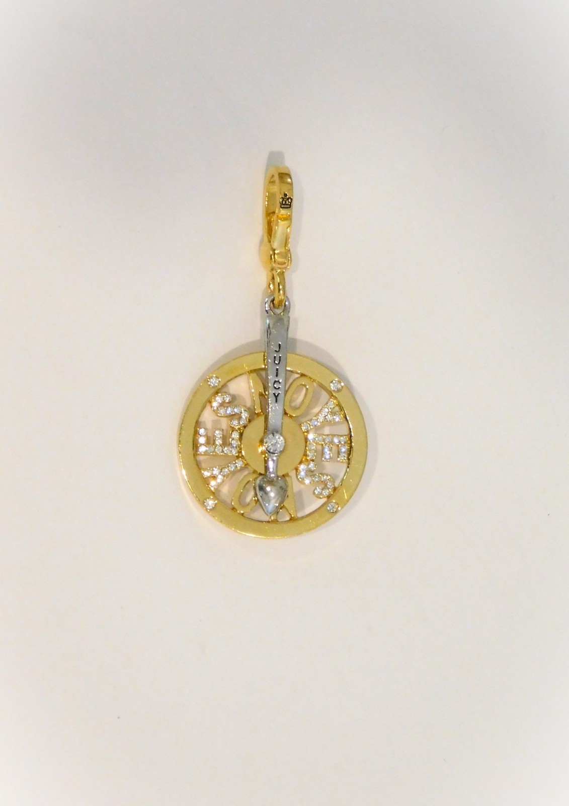 JUICY COUTURE 2007 Yes/No Spinning Wheel of Love Charm YJRU1616 Retired #M3