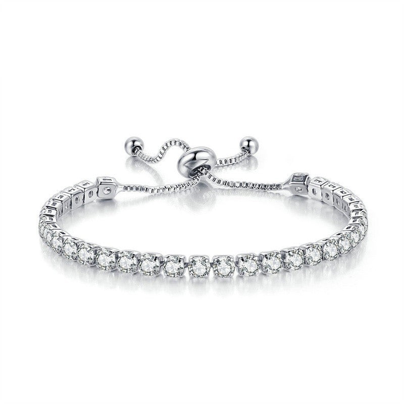 Cubic Zirconia Birthstone Tennis Bracelet in Solid Copper